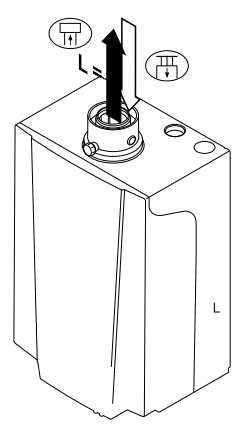 Diagram showing chimney connection